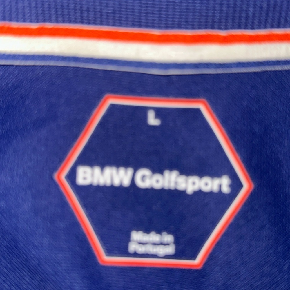 BMW Large Golfsport Blue Polo Shirt Pickleball Tennis Golf Summer Casual Preppy - Picture 4 of 4